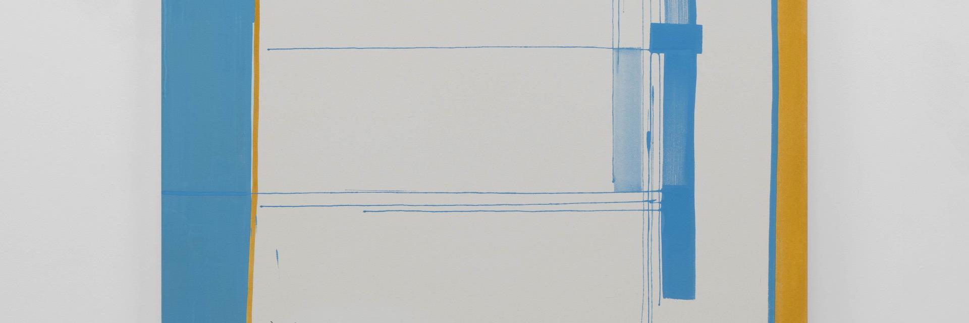 "Uten tittel", 2024, gesso og pigment på lerret, 130 x 110 cm.