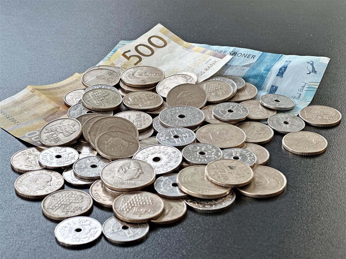 Illustrasjonsbilde av norske pengar. Foto. - Klikk for stort bilete