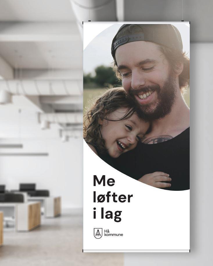 Eksempel på takhengt banner - Klikk for stort bilete