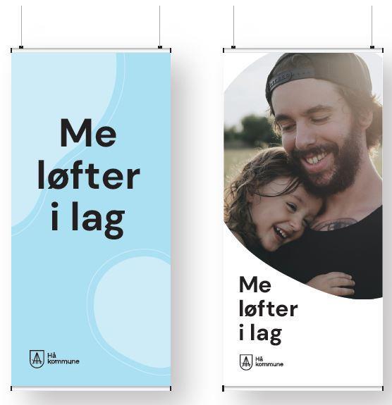 Eksempel på takhengt banner - Klikk for stort bilete